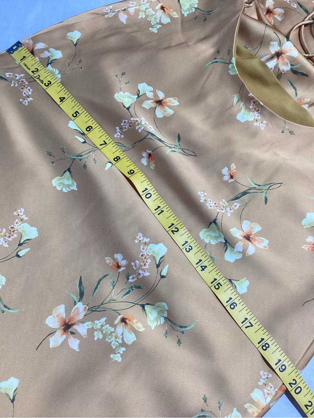 Birdh Grey Matte Satin Gold Floral Cowl Neck Floral Dress - Picture 13 of 14